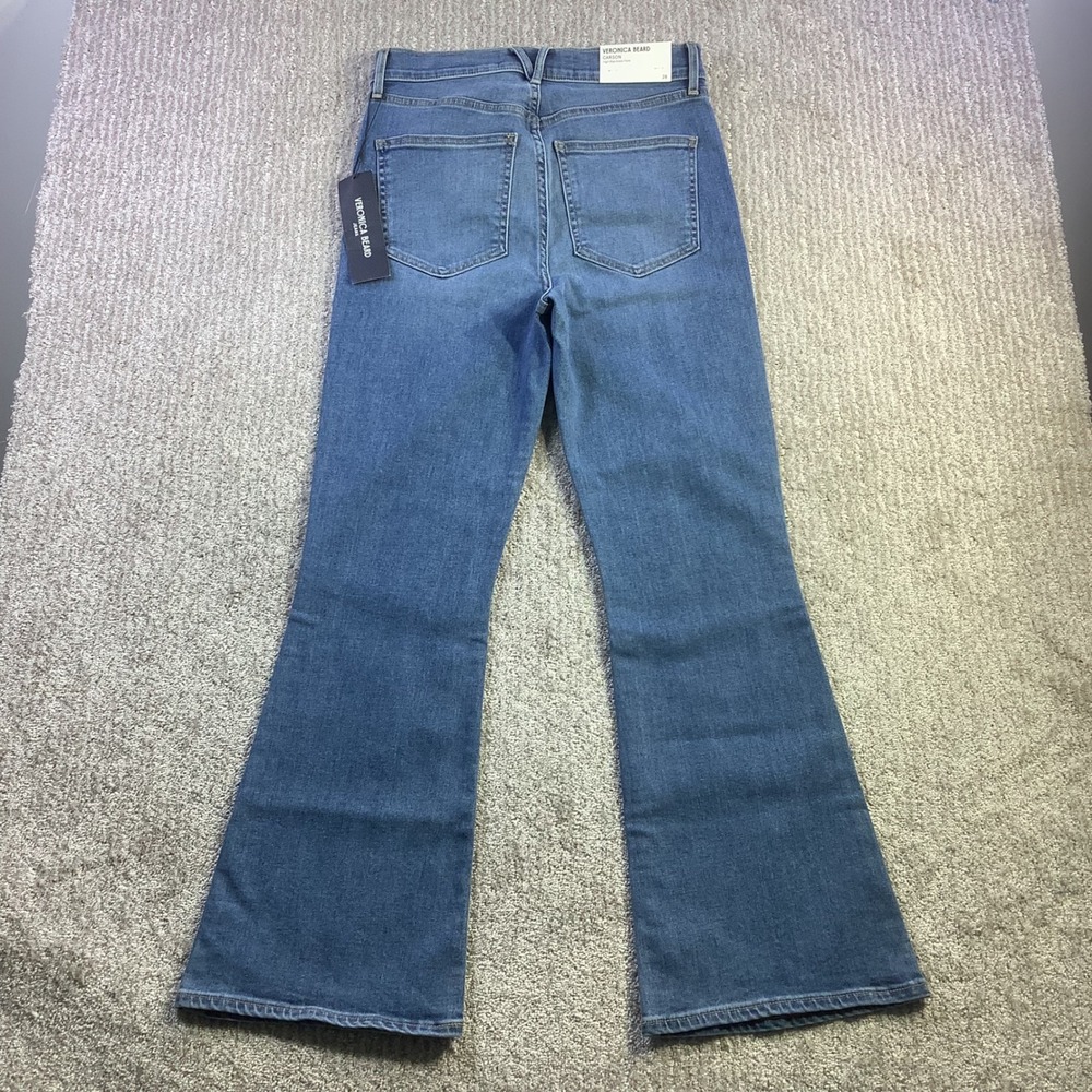 Veronica Beard Carson High Rise Ankle Flare Jeans French Kiss Blue Size 28 NWT - Picture 3 of 16